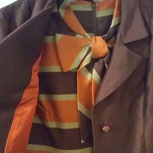 Glamorous MCM Everitt Buelow - Houston Shantung Brown/Orange Dress Suit